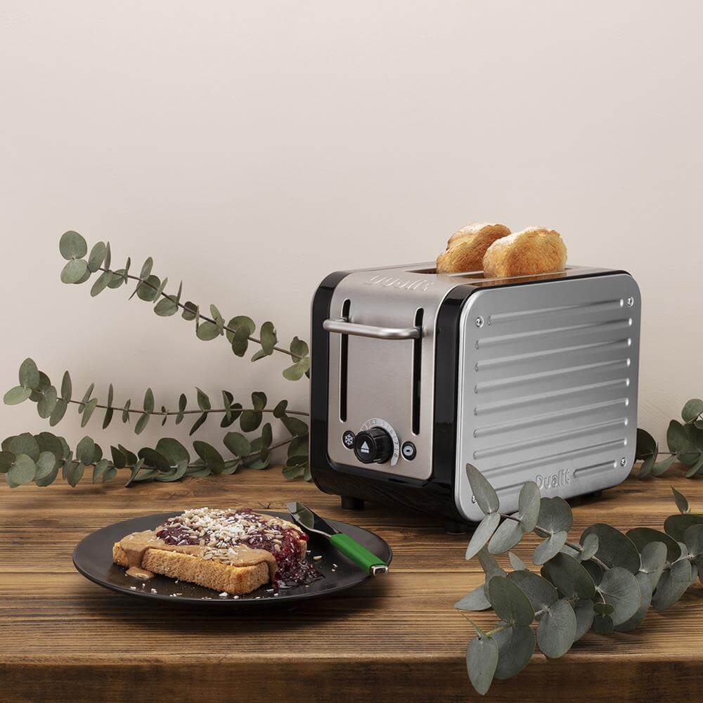 Dualit Black Brushed Stainless Steel Architect 2 Slot Toaster